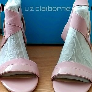 Liz Claiborne Pale Pink Wedge Sandals